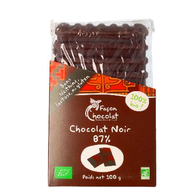 Chocolat Noir  87% Tablette 100g
